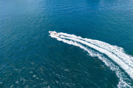 Luxury boat yachting. Motorboat sailing at sea. Luxury charter yacht in sea. Motor yacht luxury...