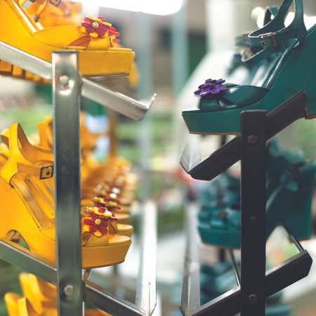 How to build a shoe. Artisan processing phase for the construction of an Italian shoe.の写真素材