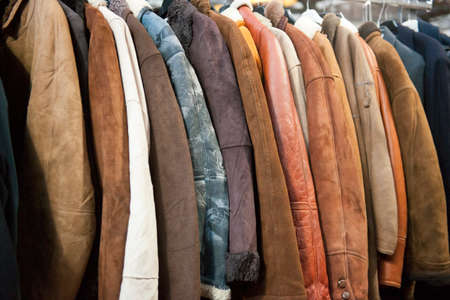 Fashionable winter and autumn clothes for men. Studio shoot.の写真素材