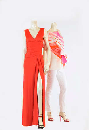 Fashionable spring and summe clothes for women. Studio shoot.の写真素材