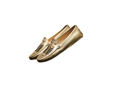 Fashion summer shoes for women close-up studio shoot.の写真素材