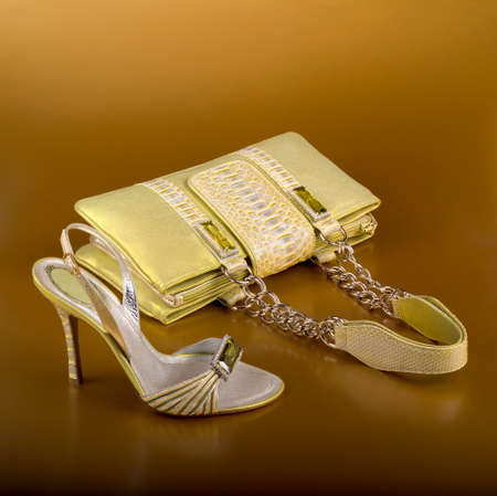Fashion summer shoes for women close-up studio shoot.の写真素材