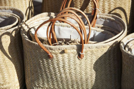 Fashionable and stylish walking handbag for woman. Studio shoot.の写真素材