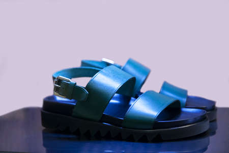 Elegant footwear personal accessory for men. Steel life studio shoot.の写真素材