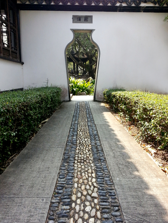 chinese style wall and eavesのeditorial素材