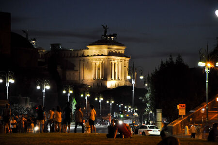 ROME-JULY 20  Rome at night on July 20,2010, Italy のeditorial素材