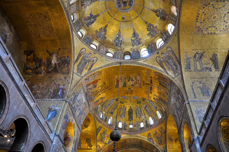 Interior of St Mark s Basilica in Venice, Italy  のeditorial素材
