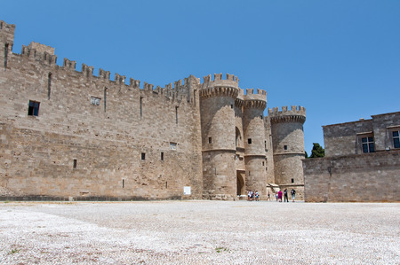 Knights Grand Master Palace in the Medieval town  Rhodes, Greece のeditorial素材