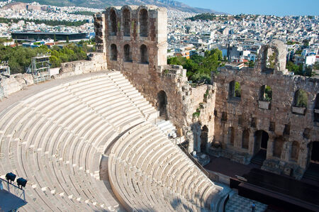 The Odeon of Herodes Atticus, Greece, Athens のeditorial素材