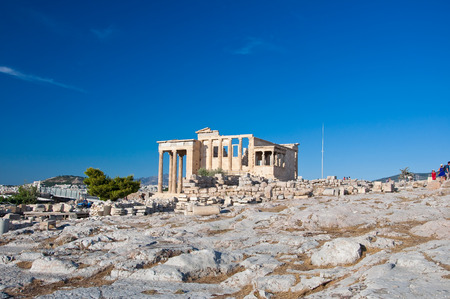 The Erechtheion on Acropolis of Athens in Greece のeditorial素材