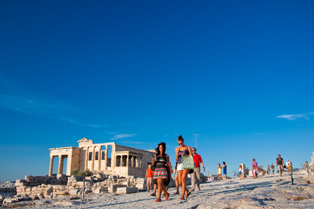 The top of the Acropolis of Athens on July 1, 2013 in Greece のeditorial素材