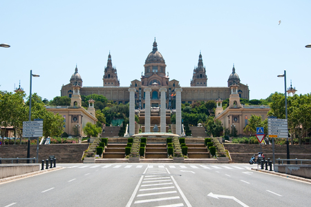 Museu Nacional d Art de Catalunya on July 29, 2012 in Barcelona のeditorial素材