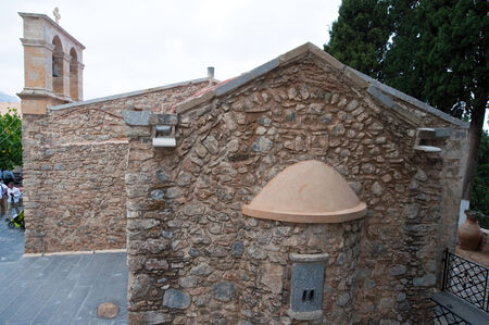 CRETE-JULY 20 The Monastery of Kera Kardiotissa on the island of Crete on July 20,2014 in Greece のeditorial素材