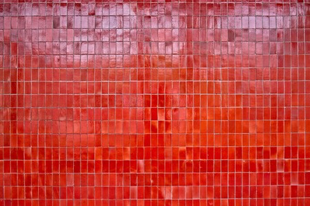 Tiled wall redの写真素材