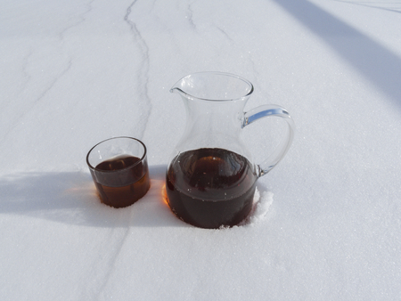 Winter in Greater Caucasus Mountains. Georgia (country). Mestia ski resort. Traditional Georgian...