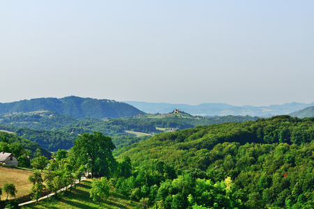 Countryside panorama near Topole, Rogaska Slatina, Slovenia.の写真素材