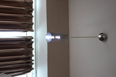Nice chandelier, white with modern nuances.の写真素材