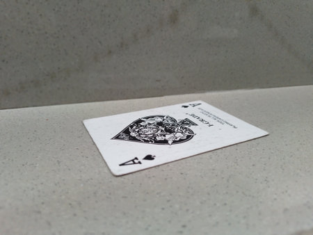 Playing cards. Object focus on the ace. Only for card players or gamblers.の写真素材