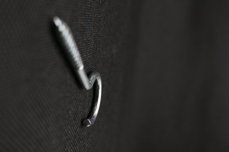 Hanger nails, a nail made of strong metal and one of the construction materials.の写真素材