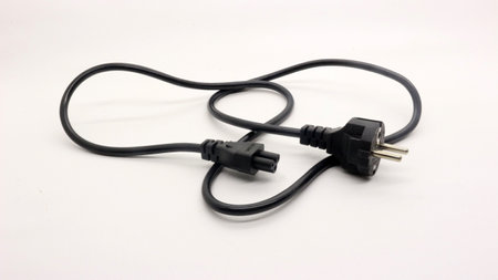 Power cable and notebook adapter, on a white background.