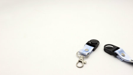 White neck lanyard with white background