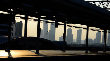 The atmosphere at the Indonesian train station