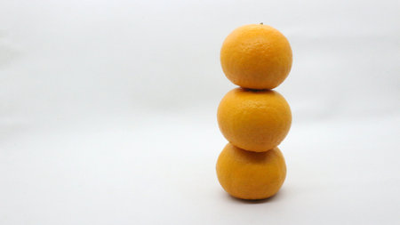 Fresh orange isolated on white background
