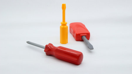 Screwdriver toy isolated on white background