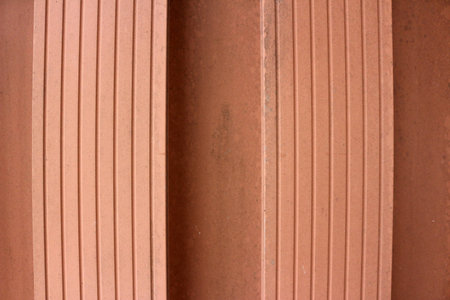 Close up of brown wall with striped textureの写真素材