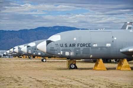 These aircraft are currently retired at the AMARG Boneyard facility in Tucson, Arizona.  Some will be reconditioned and others will be parted out.のeditorial素材