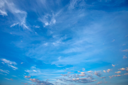 clouds in the blue sky background.Sky clouds.Sky with clouds weather nature cloud blueの写真素材