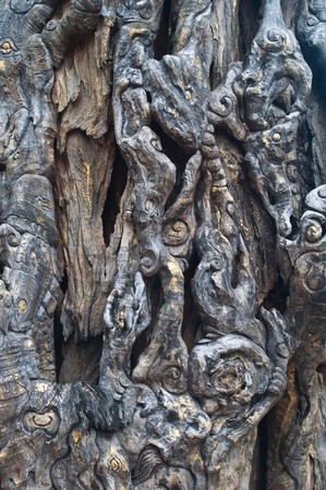 Traditional Thai style wood carving