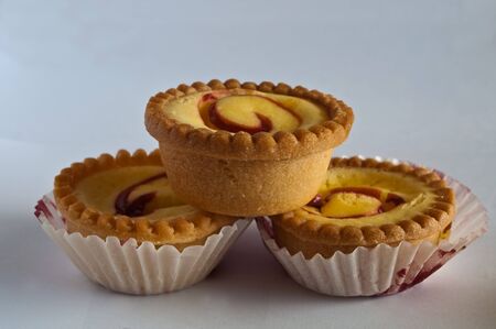 A Golden Sweet muffin on white background