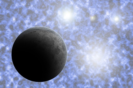 Abstract planet and star background