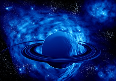 Abstract planet and star backgroundの写真素材