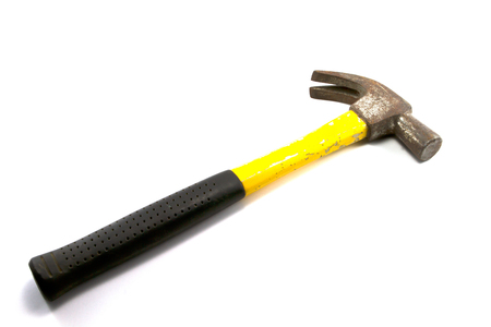 Hammer isolated on white backgroundの写真素材