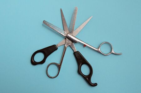 hair cutting scissors for hairdressers in beauty salon