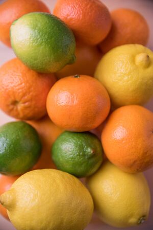 Citrus on the tableの写真素材