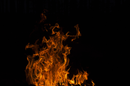 fire on a black backgroundの写真素材