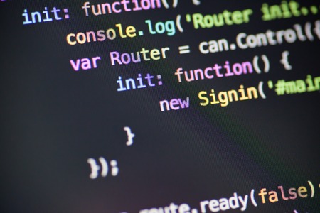 Javascript code linesの写真素材