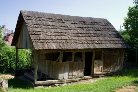 Old wooden house, a museum Uzhhorod  Ukraineのeditorial素材