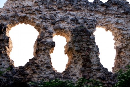 The Ruins of the wall The Ukraine, Transcarpathiaの写真素材