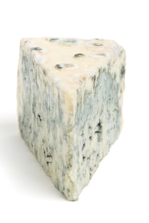 blue cheese isolated on white backgroundの写真素材