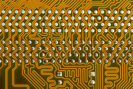 Mother board circuit Large type of a back part of the printed-circuit board