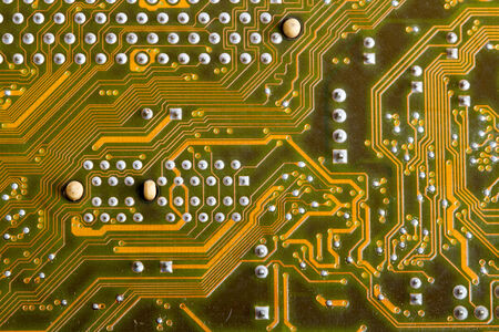 Mother board circuit Large type of a back part of the printed-circuit board