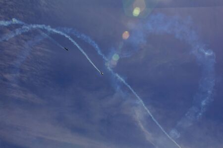 aircraft sky show airshow speed clouds airplane fly flight military