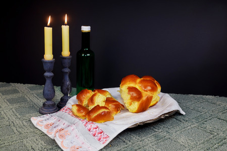 Saturday Shabbat Shalom Shabbat Shalom Hebrew background with kiddush candlesの写真素材