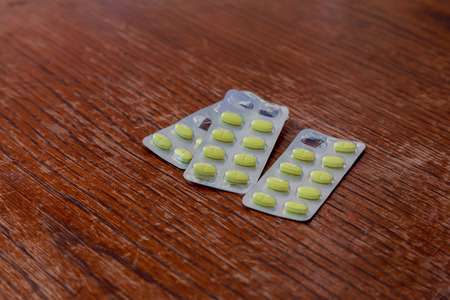 Tablets with capsules. medicine tablet immune, healthcare, drugs poison doctorの写真素材