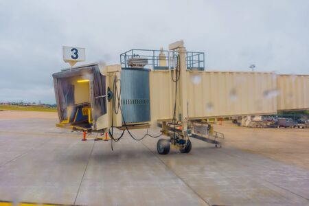 Airliner parked at the airport Gate Aeroport