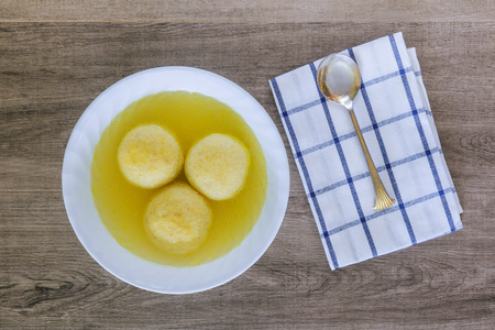matzoh ball Jewish Holiday symbol,Jewish soup, Jewish eating,の写真素材